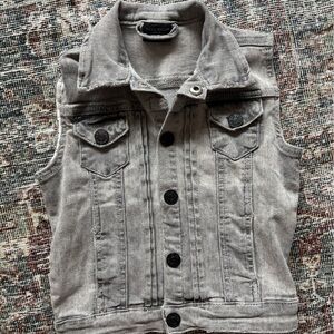 Little Bipsy Gray Denim Vest 18-24Months